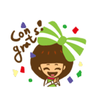 Yondoo (a green ribbon girl)（個別スタンプ：15）