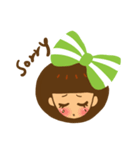 Yondoo (a green ribbon girl)（個別スタンプ：20）