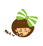 Yondoo (a green ribbon girl)（個別スタンプ：24）