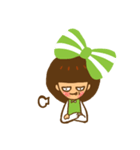 Yondoo (a green ribbon girl)（個別スタンプ：28）