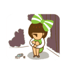 Yondoo (a green ribbon girl)（個別スタンプ：37）