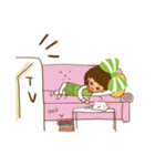 Yondoo (a green ribbon girl)（個別スタンプ：39）