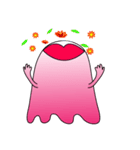 A Funny Pink Ghost（個別スタンプ：1）