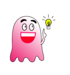 A Funny Pink Ghost（個別スタンプ：5）