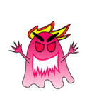 A Funny Pink Ghost（個別スタンプ：7）