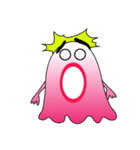 A Funny Pink Ghost（個別スタンプ：8）