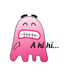 A Funny Pink Ghost（個別スタンプ：14）