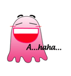 A Funny Pink Ghost（個別スタンプ：32）