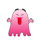 A Funny Pink Ghost（個別スタンプ：35）