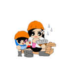 Draw oneself workers chapter（個別スタンプ：2）