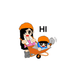 Draw oneself workers chapter（個別スタンプ：6）
