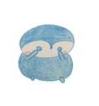 Shy penguin and lively monkey（個別スタンプ：1）