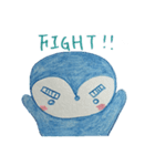 Shy penguin and lively monkey（個別スタンプ：5）