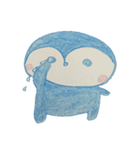 Shy penguin and lively monkey（個別スタンプ：7）