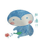 Shy penguin and lively monkey（個別スタンプ：15）