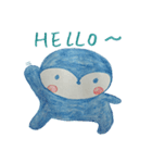 Shy penguin and lively monkey（個別スタンプ：20）