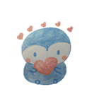 Shy penguin and lively monkey（個別スタンプ：22）