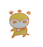 Shy penguin and lively monkey（個別スタンプ：34）