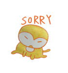 Shy penguin and lively monkey（個別スタンプ：40）