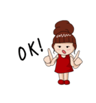 Red lady ＆ Boyfriend（個別スタンプ：5）