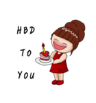 Red lady ＆ Boyfriend（個別スタンプ：10）