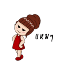 Red lady ＆ Boyfriend（個別スタンプ：13）