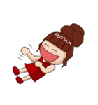 Red lady ＆ Boyfriend（個別スタンプ：19）