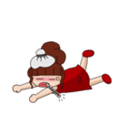 Red lady ＆ Boyfriend（個別スタンプ：22）