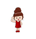 Red lady ＆ Boyfriend（個別スタンプ：23）