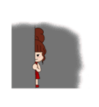 Red lady ＆ Boyfriend（個別スタンプ：24）