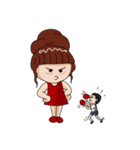 Red lady ＆ Boyfriend（個別スタンプ：29）