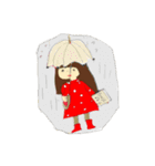水玉子とパーマ子の日常スタンプ（個別スタンプ：7）