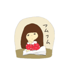 水玉子とパーマ子の日常スタンプ（個別スタンプ：22）