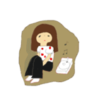 水玉子とパーマ子の日常スタンプ（個別スタンプ：25）