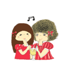 水玉子とパーマ子の日常スタンプ（個別スタンプ：32）