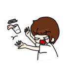 Latteholic girl（個別スタンプ：20）