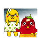 とうがらっしーのみんな仲良しシリーズ（個別スタンプ：4）