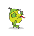 One of us: Mischievous Green Frog（個別スタンプ：7）