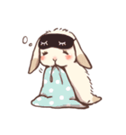 Long Furry Bunny and Short Furry Bunny（個別スタンプ：4）