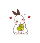 Long Furry Bunny and Short Furry Bunny（個別スタンプ：15）