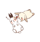 Long Furry Bunny and Short Furry Bunny（個別スタンプ：35）