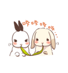 Long Furry Bunny and Short Furry Bunny（個別スタンプ：37）