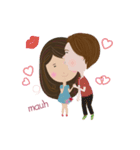 Sweet couple with a cute stickers.（個別スタンプ：35）