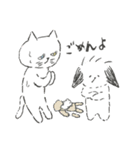 鼻ぺちゃの犬と猫。juntowaスタンプ（個別スタンプ：17）