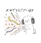 鼻ぺちゃの犬と猫。juntowaスタンプ（個別スタンプ：25）