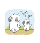 鼻ぺちゃの犬と猫。juntowaスタンプ（個別スタンプ：30）