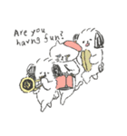 鼻ぺちゃの犬と猫。juntowaスタンプ（個別スタンプ：32）