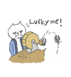 鼻ぺちゃの犬と猫。juntowaスタンプ（個別スタンプ：33）