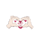 cutout of hand picture message（個別スタンプ：1）