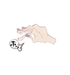 cutout of hand picture message（個別スタンプ：2）